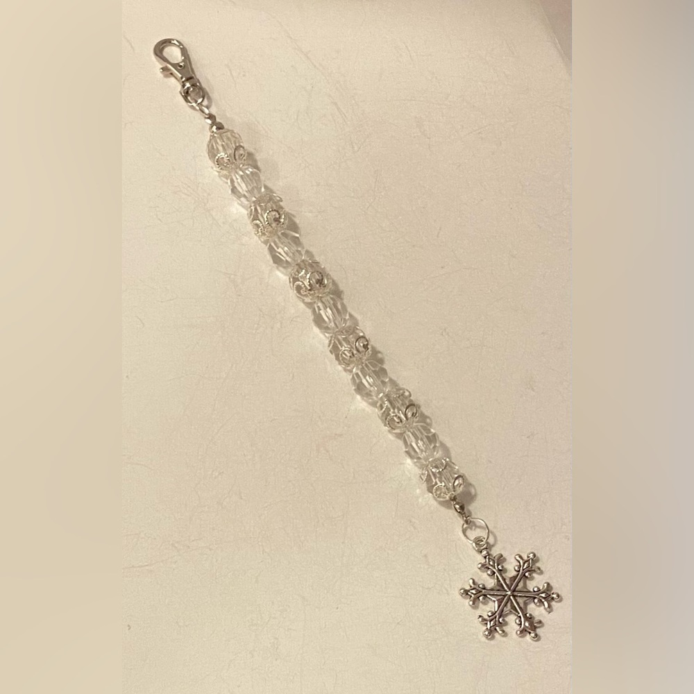 2/$20. NEW SNOWFLAKE charm keychain or purse charm!